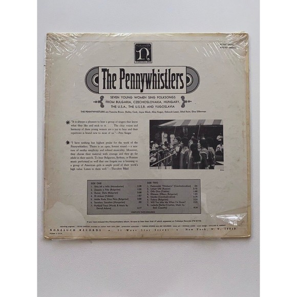 The Pennywhistlers Women's Ensemble Folksongs Easter Europe LP Nonesuch VG MONO - Picture 2 of 7